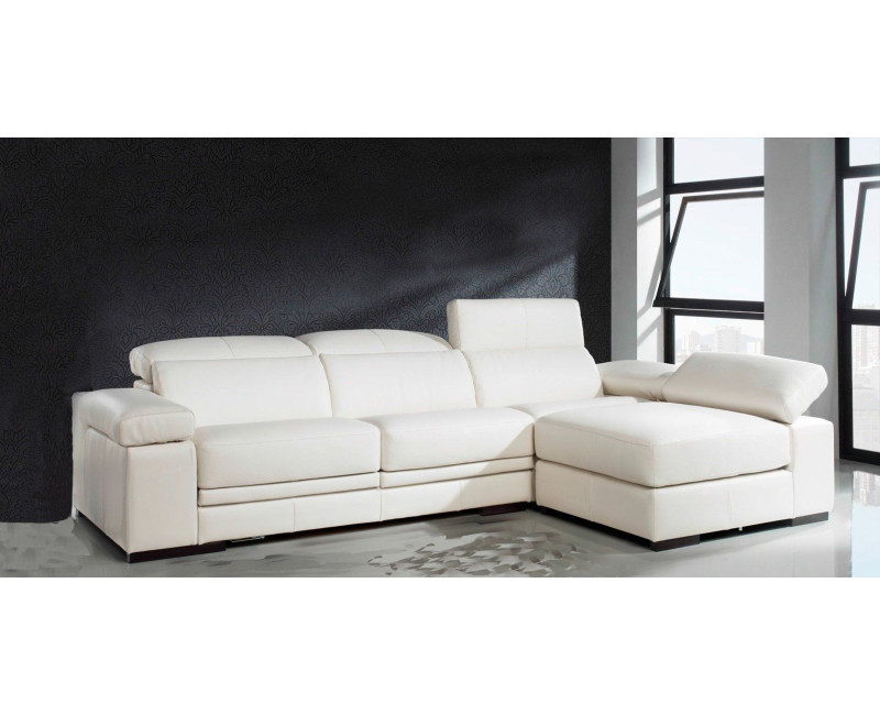 Chaise Longue Piel Natural asientos deslizantes GLORIO