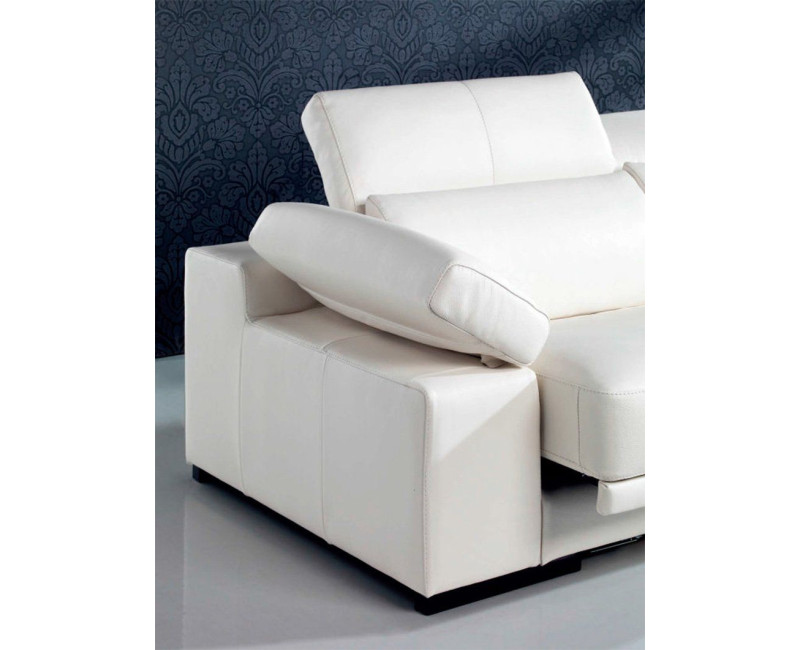 Chaise Longue Piel Natural asientos deslizantes GLORIO
