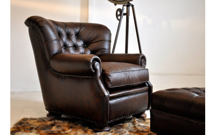 Sillón SOFT en piel natural | Butaca en cuero vintage | SofaHogar