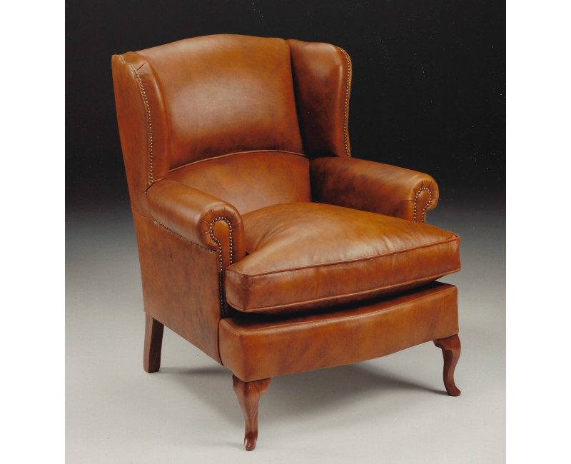 Sillón inglés de piel Lord Byron | Sillón de piel | Sofahogar