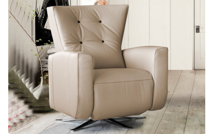Sillón de piel Giratorio AMAIA | Sillones de piel | Sofa Hogar