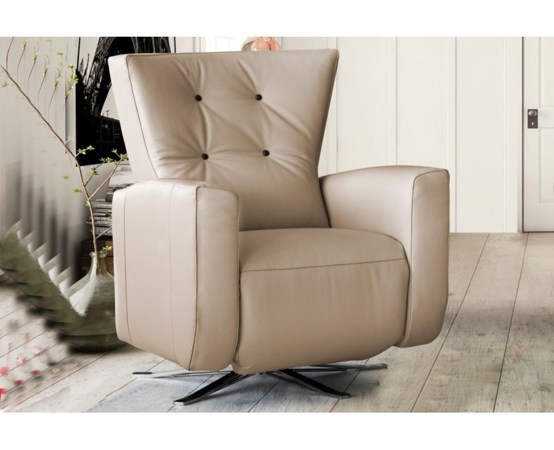 Sillón de piel Giratorio AMAIA | Sillones de piel | Sofa Hogar