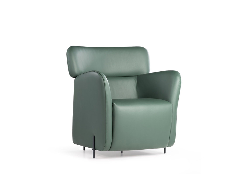 Sillón diseño en cuero natural GREEN | Comprar sillón de piel online