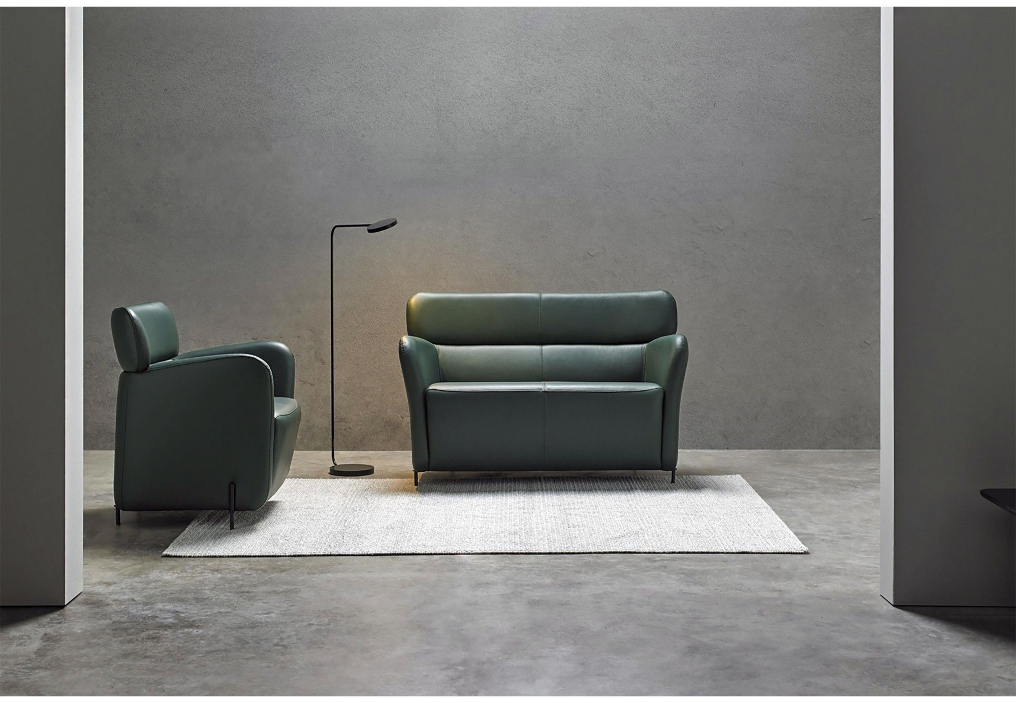 Sillón diseño en cuero natural GREEN | Comprar sillón de piel online