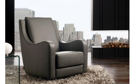 Sillón de piel giratorio Bryton | Sillón de piel | SofaHogar