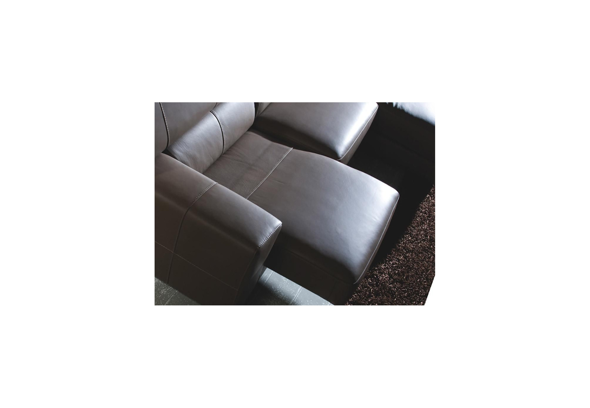 Cahiselongue de piel con asientos deslizantes DALBERT | Sofás de piel