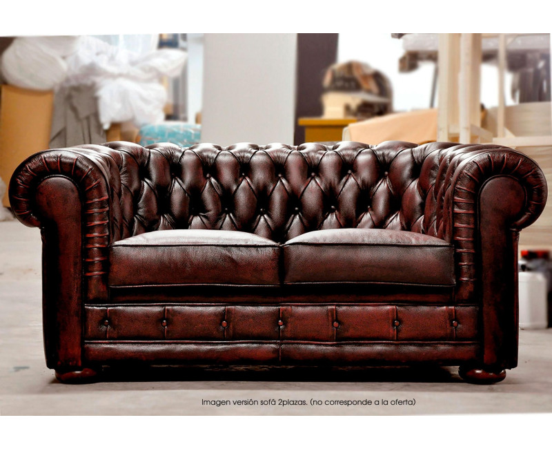 Sofá chester original en piel | Sofá chesterfield inglés | SofaHogar