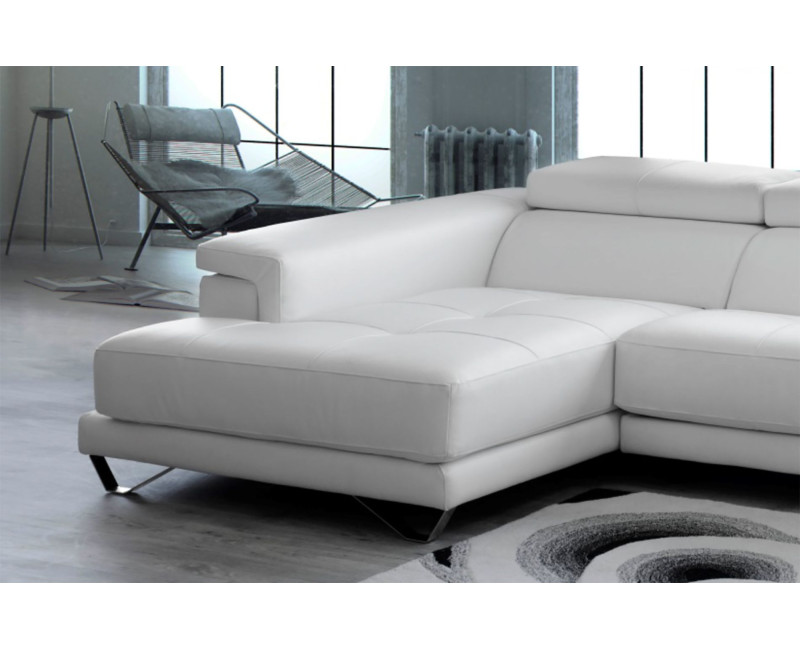 Sofá 4 plazas Piel Natural con ChaiseLongue LUXE