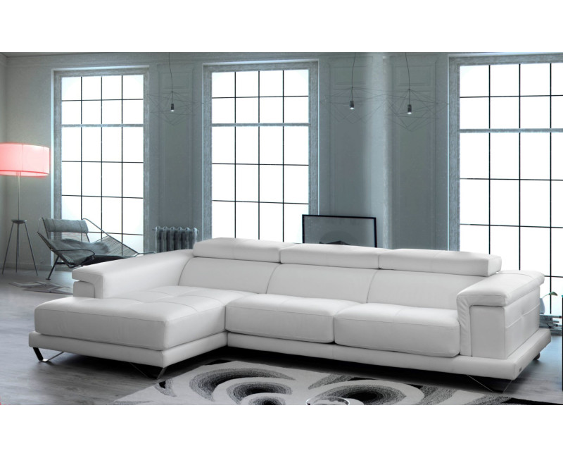 Sofá 4 plazas Piel Natural con ChaiseLongue LUXE