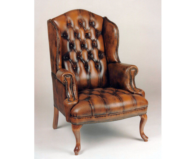 Sillón Piel inglés Arundel | Sillón de piel hecho en España Sofahogar