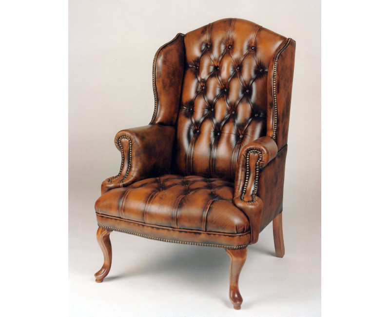 Sillón Piel inglés Arundel | Sillón de piel hecho en España Sofahogar