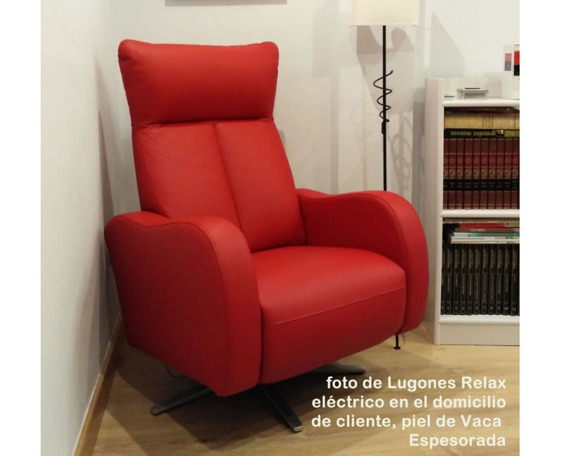 Sillón relax eléctrico Lugones | Sofás de piel | SofaHogar