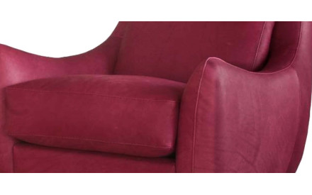 Sillón giratorio de piel RALEIGH | Sillón de piel moderno | Sofahogar 2