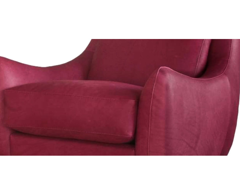 Sillón giratorio de piel RALEIGH | Sillón de piel moderno | Sofahogar