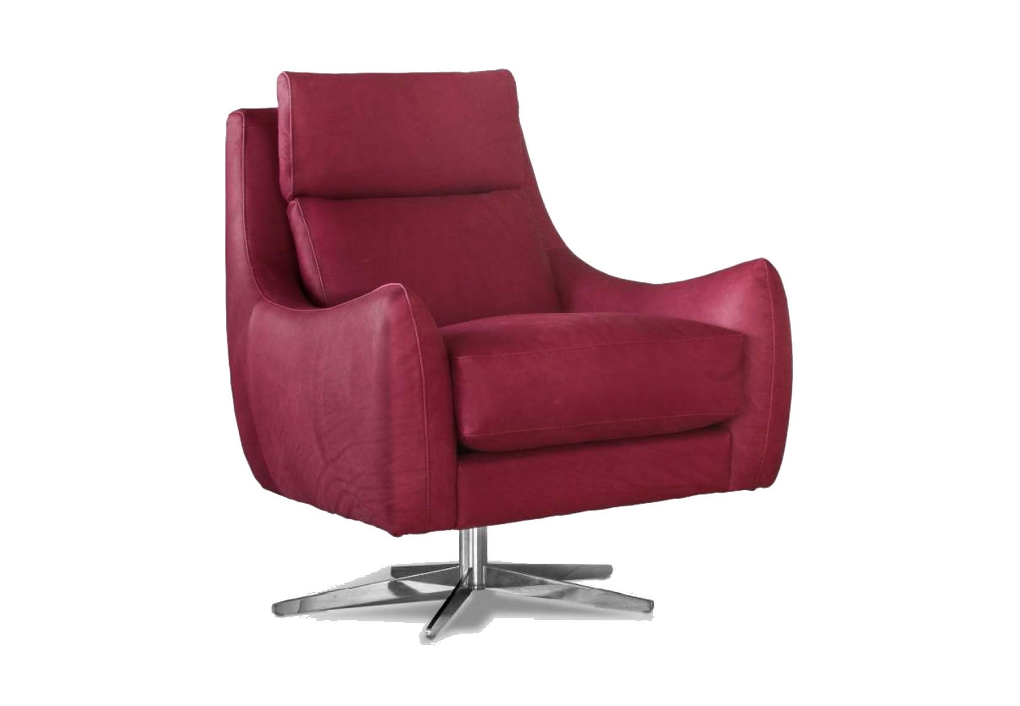 Sillón giratorio de piel RALEIGH | Sillón de piel moderno | Sofahogar