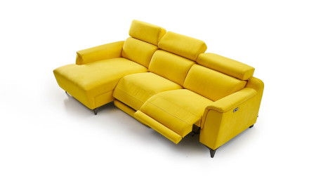 Chaise Longue Relax Eléctrico Moderna Piel Natural - ESTEFANIA 2