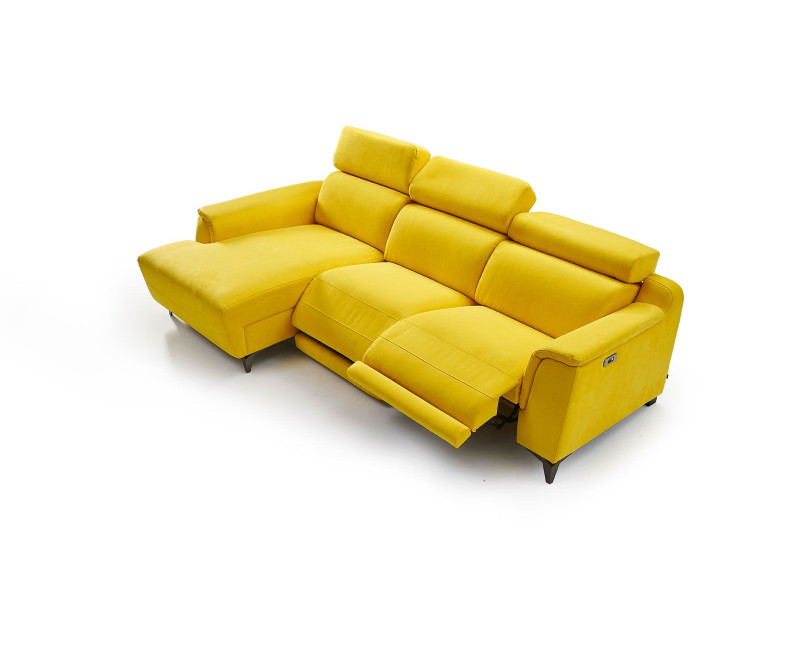 Chaise Longue Relax Eléctrico Moderna Piel Natural - ESTEFANIA