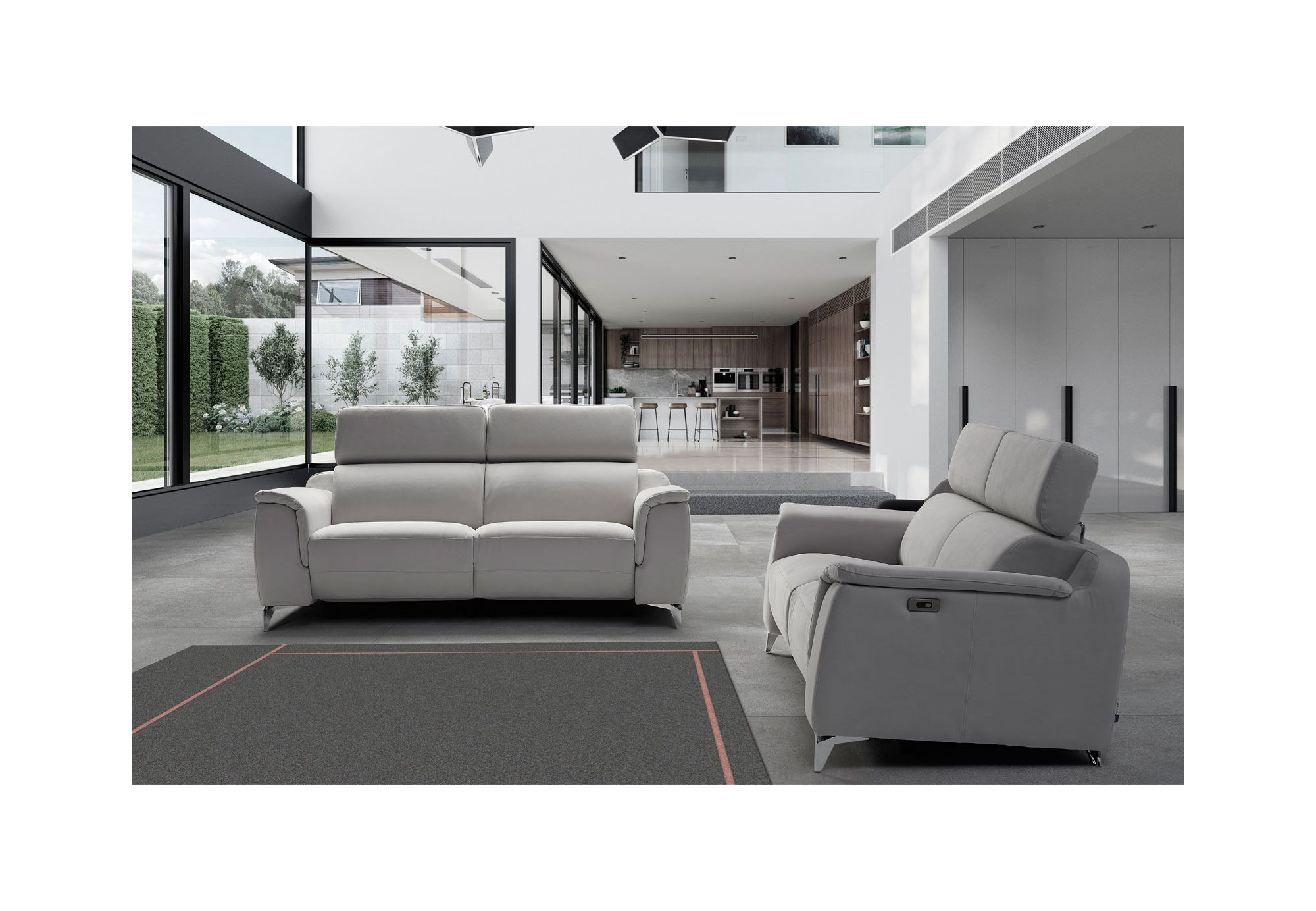 Chaise Longue Relax Eléctrico Moderna Piel Natural - ESTEFANIA