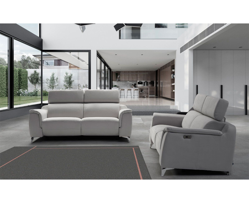 Chaise Longue Relax Eléctrico Moderna Piel Natural - ESTEFANIA