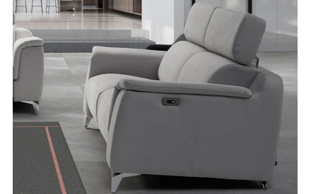Sofá 3 asientos relax eléctrico de piel natural Estefanía | Sofahogar 2
