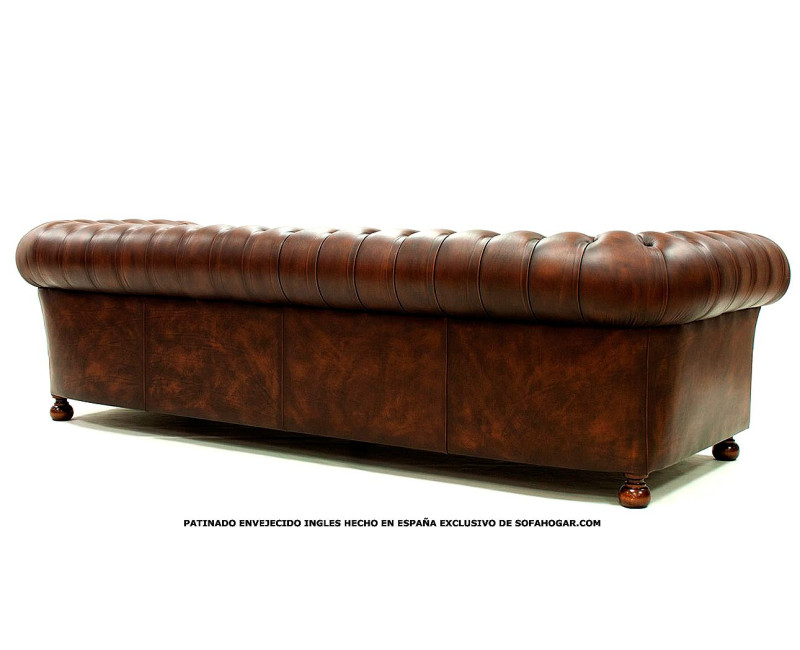 Sofá Chesterfield de piel vintage Kensington tachas | Sofahogar