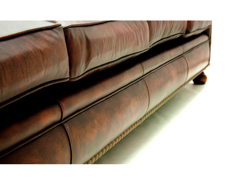 Sofá Chesterfield de piel vintage Kensington tachas | Sofahogar