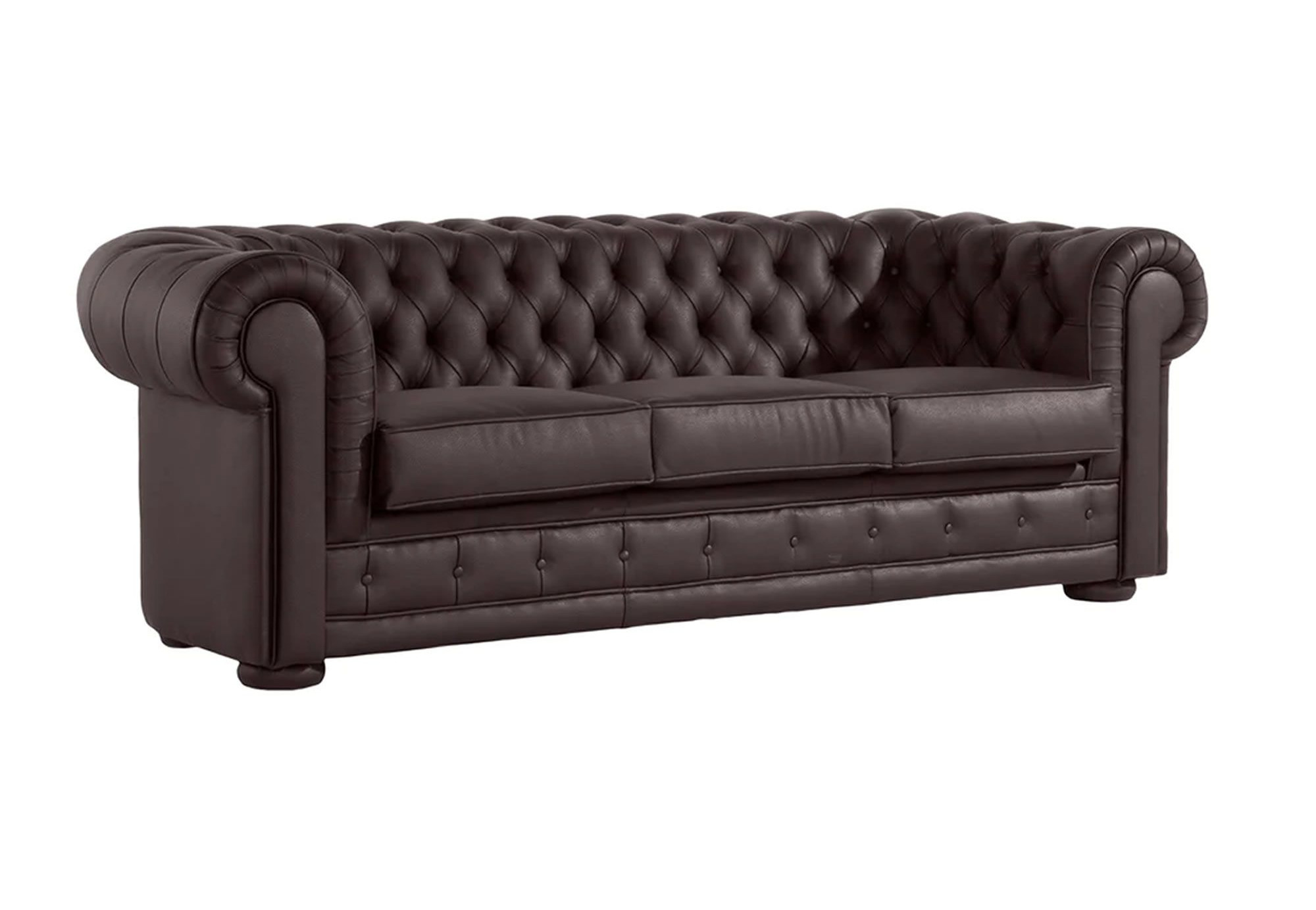 Sofá Chesterfield 3 Plazas Chester Piel Blanca Natural – Classic