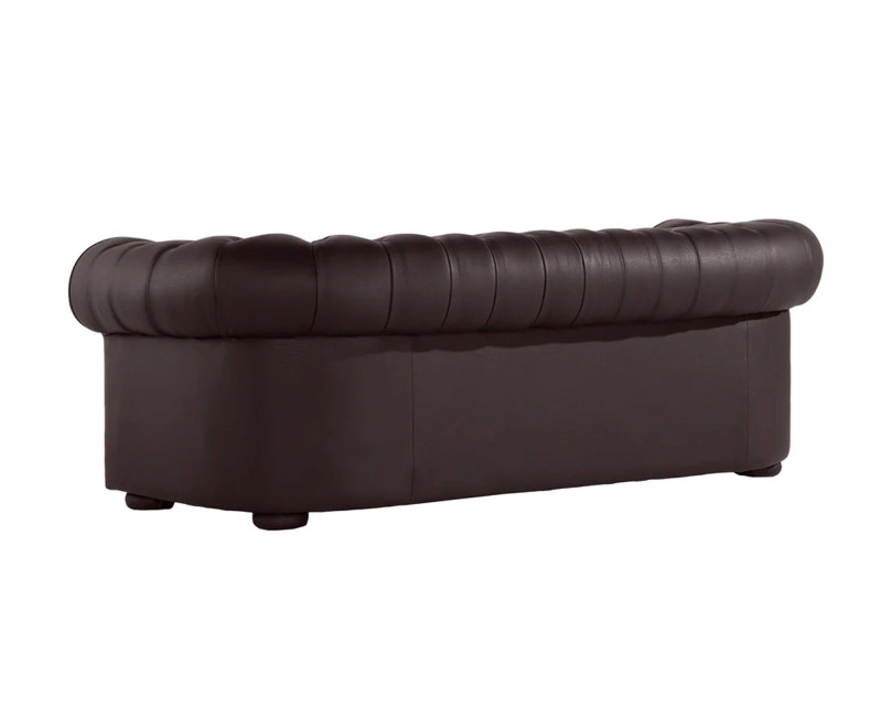 Sofá Chesterfield 3 Plazas Chester Piel Blanca Natural – Classic