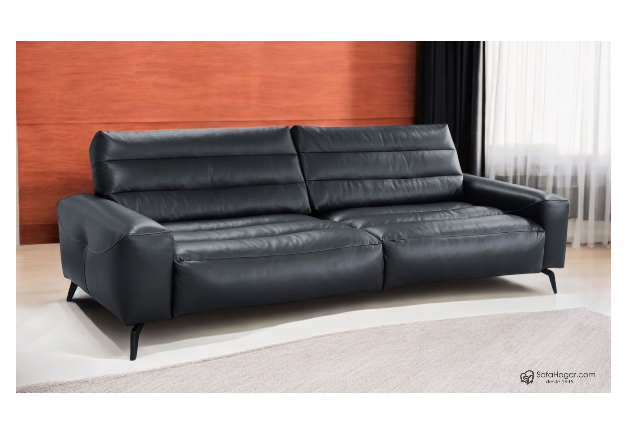 Sofá de Piel con Pluma | Diseño Elegante y Máximo Confort