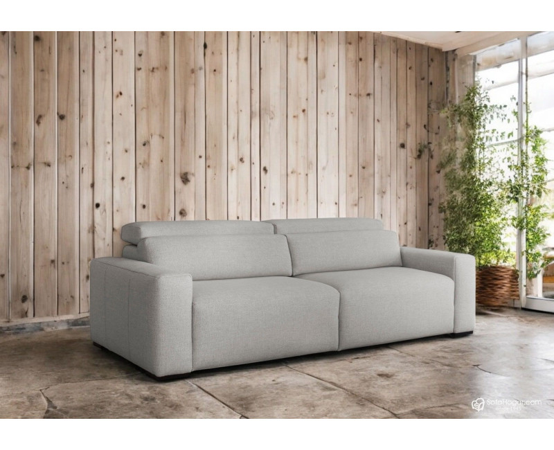 Sofá de Piel Moderno con Asiento Deslizante | Confort y Estilo.