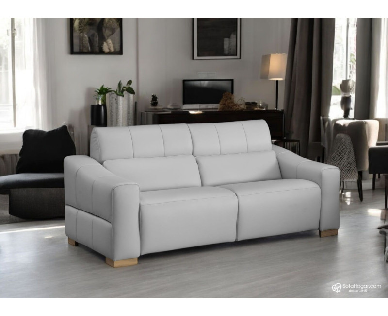 Sofá de Piel Natural con Relax Eléctrico | Estilo contemporáneo y Lujo
