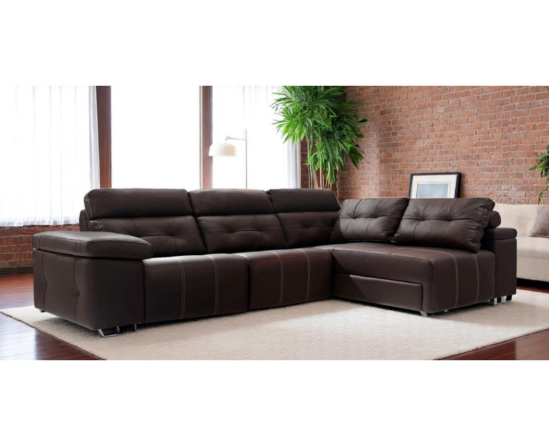 Chaiselongue 3 plazas de piel Clayton | Chaiselongue de piel | Sofahogar