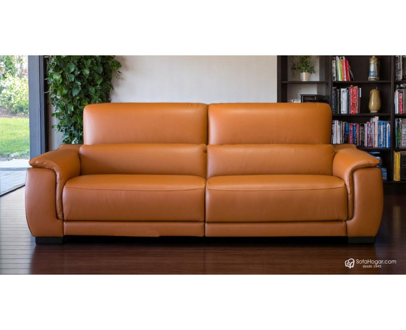 Sofá Piel Alta Gama Relax eléctrico a motor. | SofaHogar com.