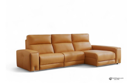 Compra Sofá Chaise Longue Relax en Piel Genuina | Envío Rápido.