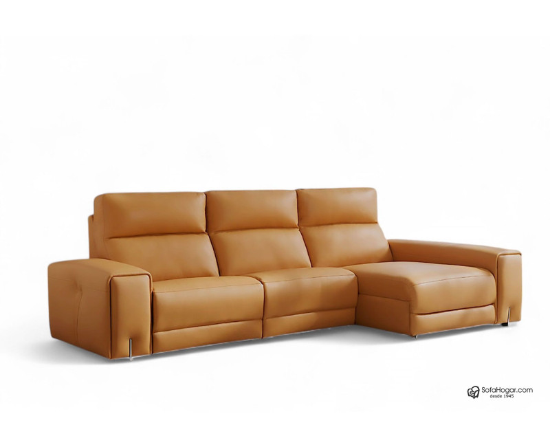 Compra Sofá Chaise Longue Relax en Piel Genuina | Envío Rápido.