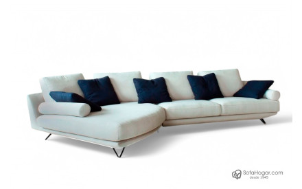 Sofá de Lujo Chaise Longue Curvo en Piel | Diseño Exclusivo y Elegante