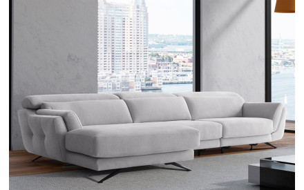 Sofá de Piel Natural con Chaise Longue Asientos Deslizantes Carro 2