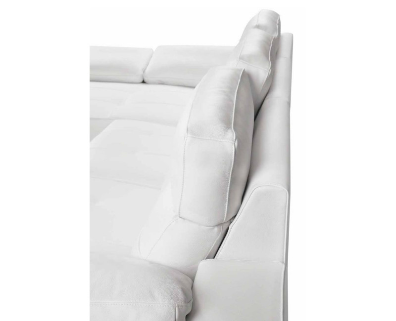 Sofá Chaise Longue Relax Eléctrico en Piel Natural-Modelo Luca Confort
