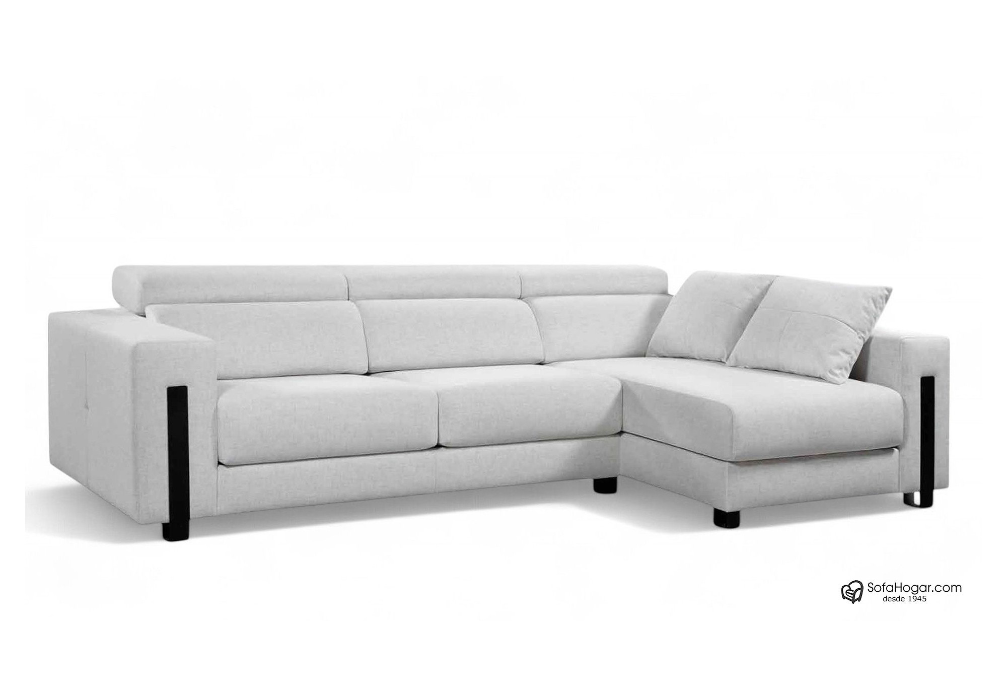 Sofá Chaise Longue Piel Natural con Asientos Deslizantes Carro