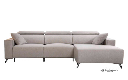 Sofá Chaise Longue Blanco de Piel de Lujo – Modelo ICARO Reclinable y Relax Motorizado