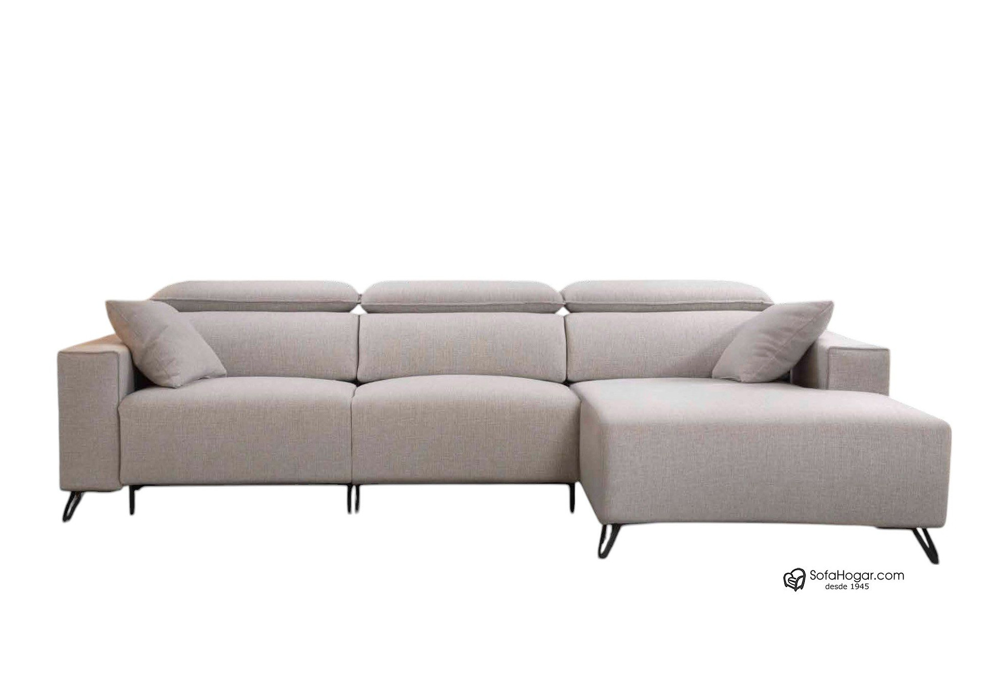 Sofá Chaise Longue Blanco de Piel de Lujo – Modelo ICARO Reclinable y Relax Motorizado