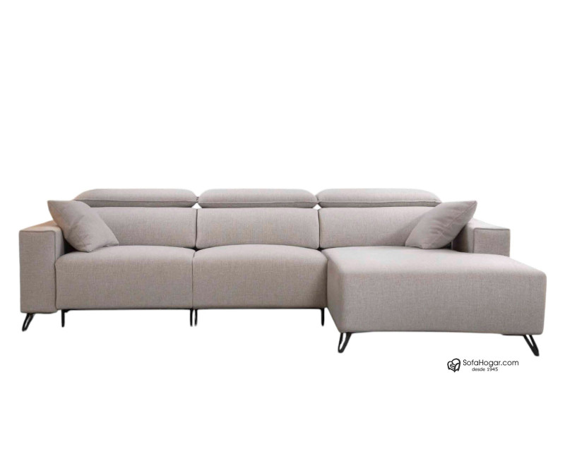 Sofá Chaise Longue Blanco de Piel de Lujo – Modelo ICARO Reclinable y Relax Motorizado