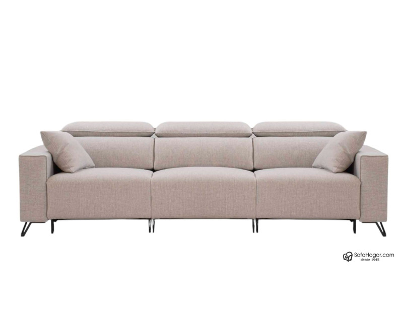 Sofá Chaise Longue Blanco de Piel de Lujo – Modelo ICARO Reclinable y Relax Motorizado
