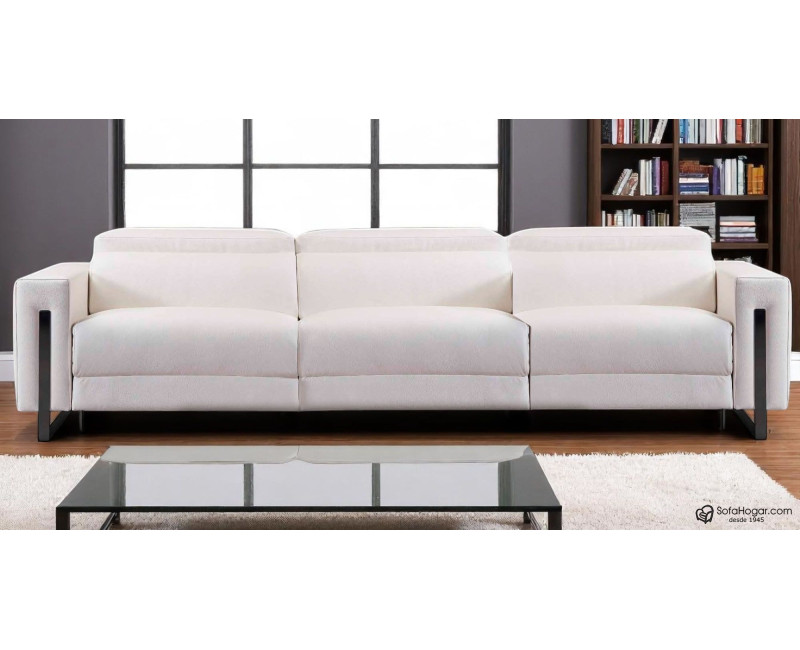 Sofá Moderno en Piel Natural – Modelo BRODY con Relax Opcional