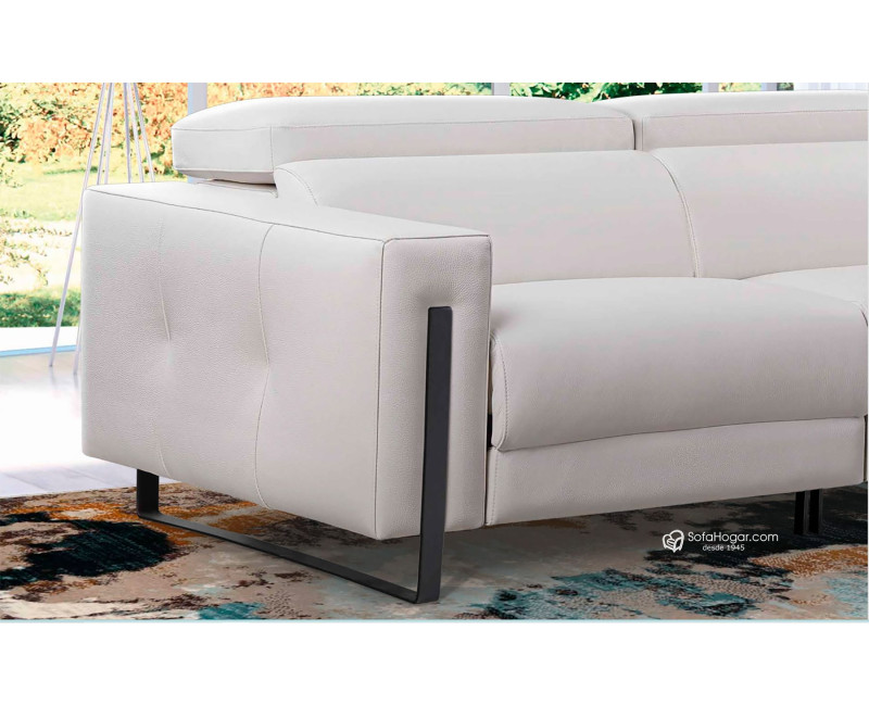 Sofá Moderno en Piel Natural – Modelo BRODY con Relax Opcional