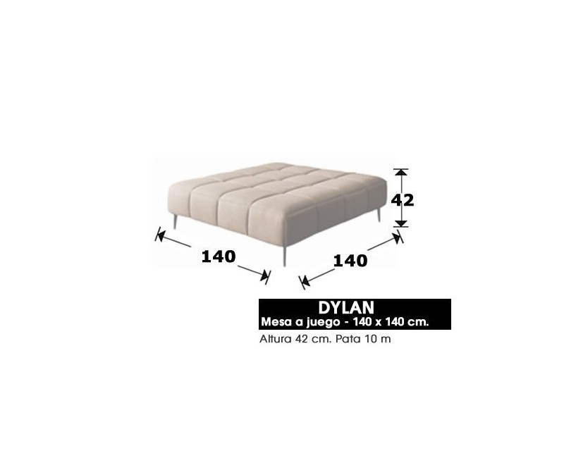 Puff Mesa en Piel Genuina a Juego con Sofá Dylan | SofaHogar