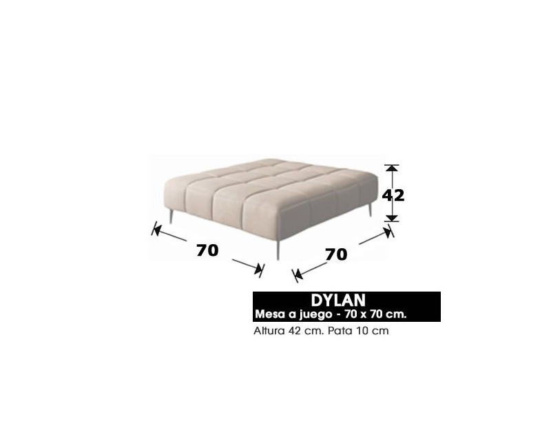 Puff Mesa en Piel Genuina a Juego con Sofá Dylan | SofaHogar