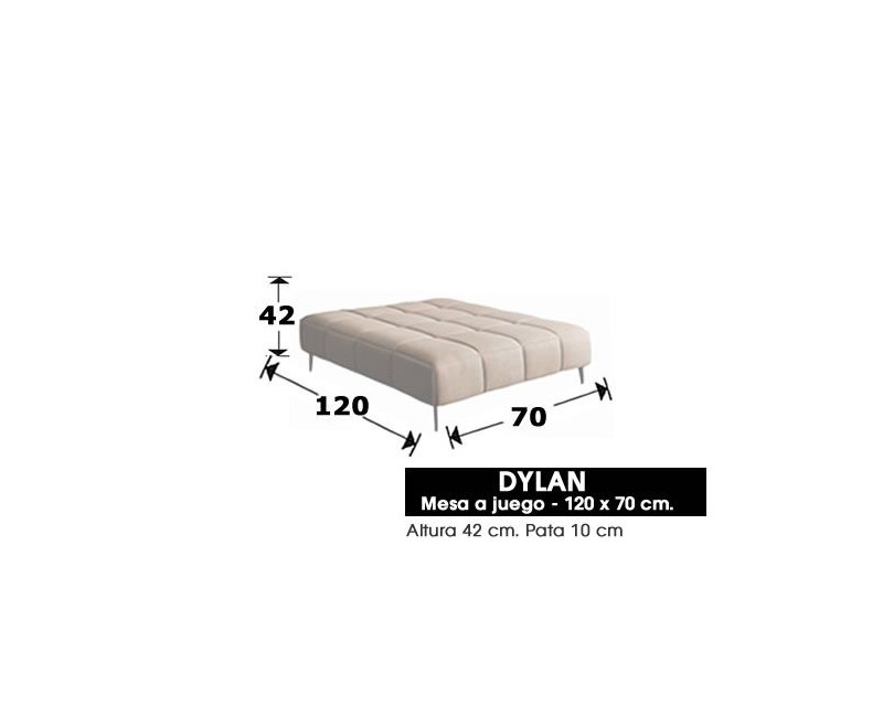 Puff Mesa en Piel Genuina a Juego con Sofá Dylan | SofaHogar