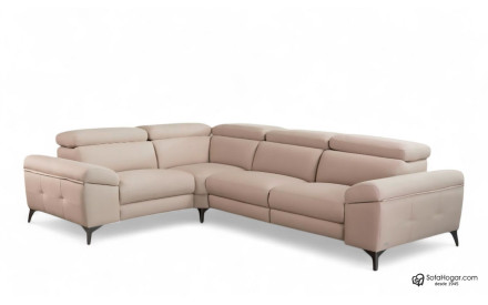 Rinconera de piel natural NAIRA – Sofá modular con relax, arcón y 3 medidas