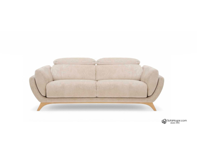 Sofá EDDY de piel natural – Diseño moderno, asientos deslizantes y opción relax